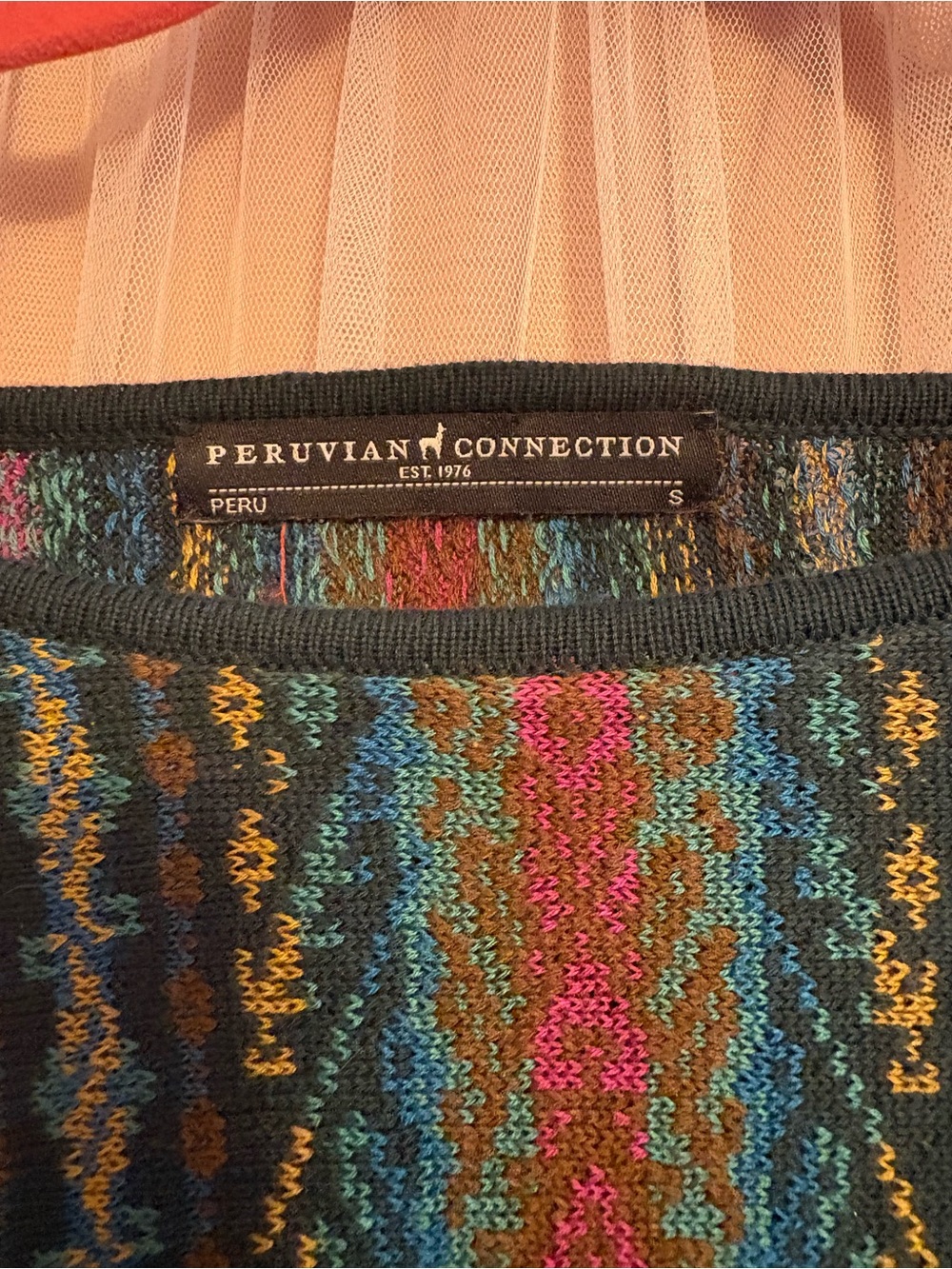 Peruvian Connection Yavari Relaxed Sweater Top Size Small - Picture 2 of 4